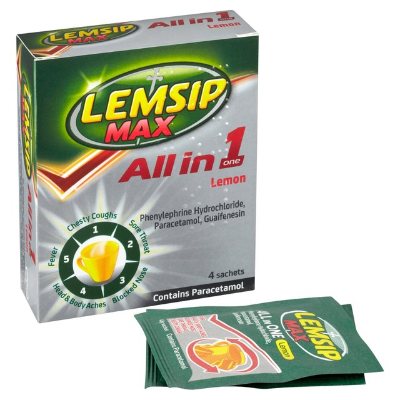 Lemsip Max All In One Lemon Flavour 4 Sachets