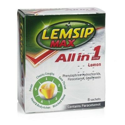 Lemsip Max All In One Lemon Flavour 8 Sachets