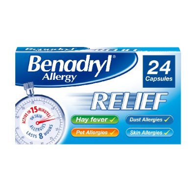 Benadryl Allergy Relief 24 Capsules