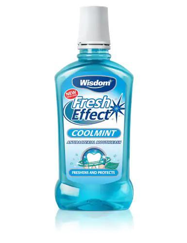 Wisdom Mouthwash Fresh Effect Anti-Bacterial Cool Mint 500 ml
