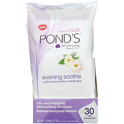 Pond's Wet Cleansing Towelletes Evening Sooothe x30