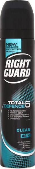 Right Guard Deodorant Spray Total Defence 5 Clean 250 ml