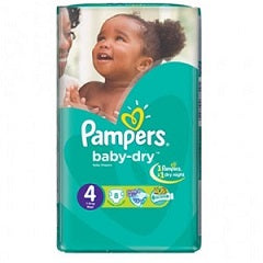 Pampers Baby Dry Size 4 Maxi 7-18 kg x8 (NG)