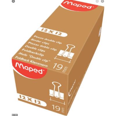 Maped Binder Clips 19 mm x12