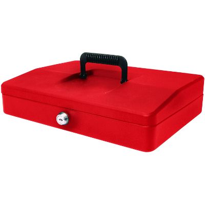 Helix 12 Inch/30 cm Cash Safe - Red