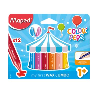 Maped Wax Jumbo Colouring Box x12