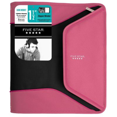 Mead Fivestar Binder 1.5 Inches D Ring + 3 Pocket Divider