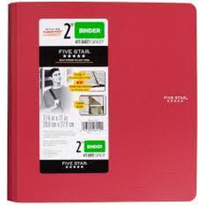 Mead Fivestar Binder 2 Inches D Ring + 3 Pocket Divider