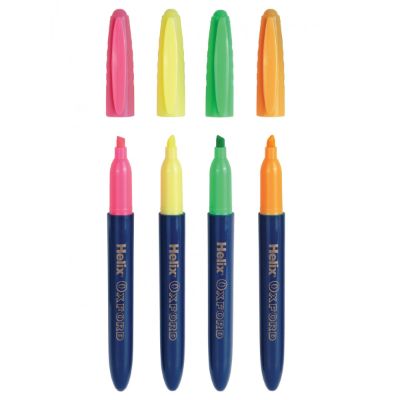 Helix Oxford Highlighter Pen x 4