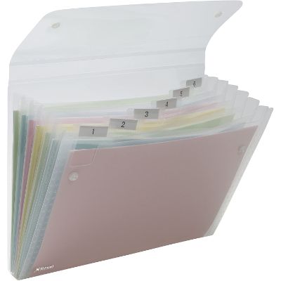 Rexel Ice Expanding File A4 6 Pockets - Assorted