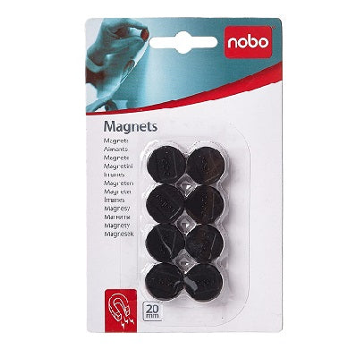 Nobo Magnets 20 mm - Black x10