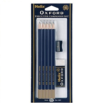 Helix Oxford HB Pencils + Plastic Sharpener & Eraser