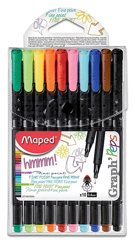 Maped Fine Point Graph'Peps Felt Pens Compact x10