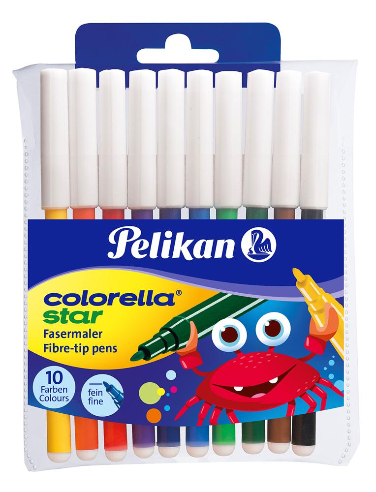 Pelikan Colorella Star Fibre Tip Pen Wallet x10