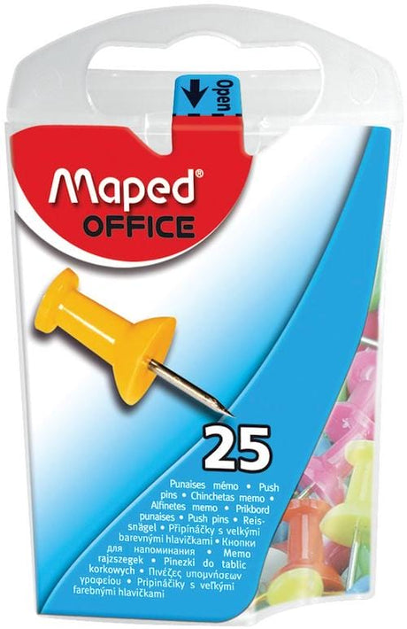 Maped Thumb Tacks Dispenser Box Memo + 10 mm Thumb Tacks x25