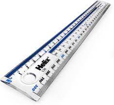 Helix 12 Inches/30 cm Clear Ruler