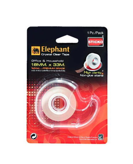 Elephant Crystal Clear Tape + Dispenser