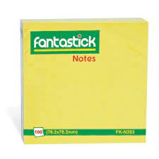 Fantastick Stick Notes 3 x 3 Inches - Yellow