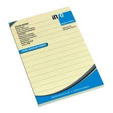Global Notes 100 x 150 mm Sticky Notes Ruled 100 Sheets - Yellow