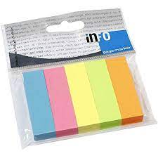 Global Notes 15 x 50 mm Page Marker Brilliant Mix 100 Sheets x 5