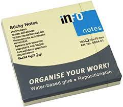 Global Notes 50 x 75 mm Sticky Notes 100 Sheets - Yellow