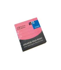 Global Notes 75 x 75 mm Brilliant Sticky Notes 80 Sheets - Brilliant Pink x12
