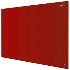 Nobo Diamond Magnetic Drywipe Whiteboard 600 x 900 mm - Red