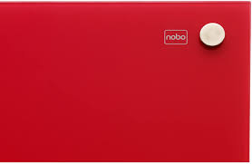 Nobo Diamond Magnetic Drywipe Whiteboard 900 x 1200 mm - Red