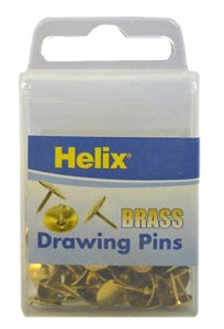 Helix Brass Drawing Pins - x100