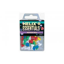 Helix Coloured Push Pins - x40