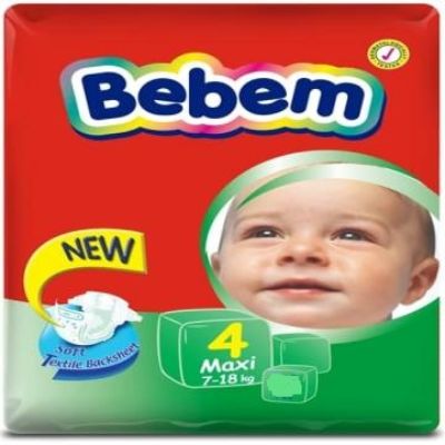 Bebem Baby Diaper Size 4 Maxi 7-18 kg x13