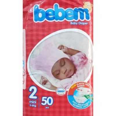 Bebem Baby Diaper Size 2 Mini 3-6 kg x50