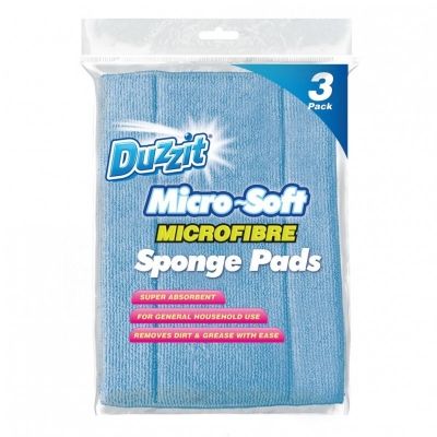 Duzzit Micro-Soft Microfibre Sponge Pads x3