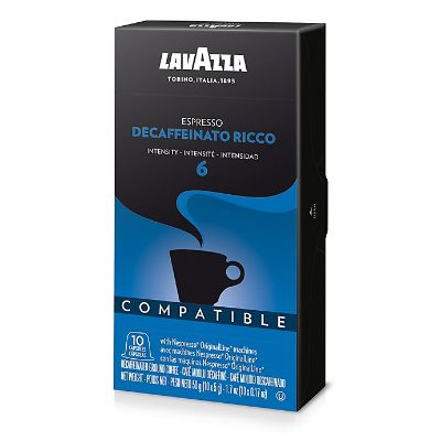 Lavazza Decaffeinato Ricco Intensity 6 Espresso Coffee 50 g