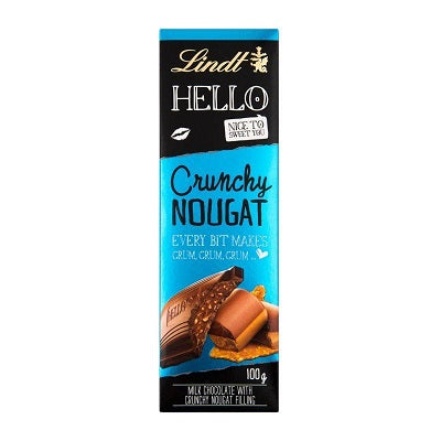 Lindt Hello Crunchy Nougat Milk Chocolate 100 g