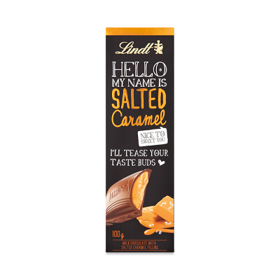 Lindt Hello Salted Caramel Milk Chocolate 100 g