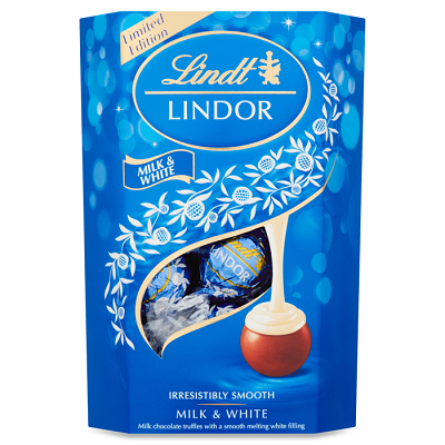 Lindt Lindor Milk & White Chocolate 200 g