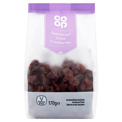 Co-Op Sweetened Dried Cranberries 170 g