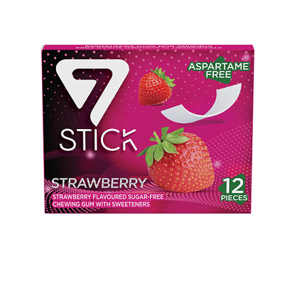Stiick Chewing Gum Strawberry With Sweetener Sugar-Free 8.6 g x7