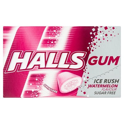 Halls Gum Ice Rush Watermelon Sugar-Free 18 g