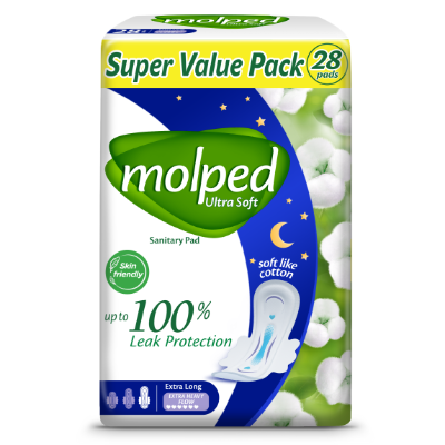 Molped Ultra Soft Sanitary Pad Extra Long x28