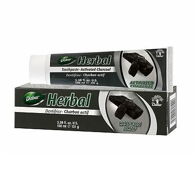 Dabur Herbal Toothpaste Active Charcoal Black Gel 50 g + 26 g