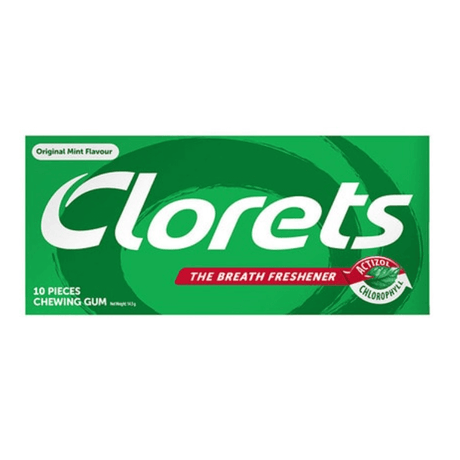 Clorets Chewing Gum Original Mint x10