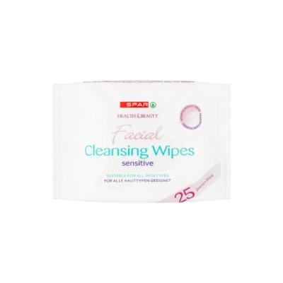 Spar Health & Beauty Facial Cleansing Wipes Sensitive x25