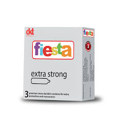 Fiesta Extra Strong Premium Condoms x3