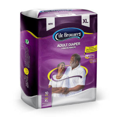 Dr Brown's Unisex Adult Diaper Extra Large 48-68 Inches x10