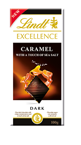 Lindt Excellence Dark Chocolate Caramel With Sea Salt 100 g