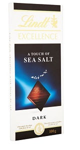 Lindt Excellence Dark Chocolate A Touch Of Sea Salt 100 g