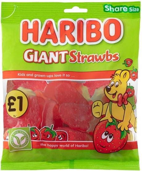 Haribo Giant Strawbs 180 g