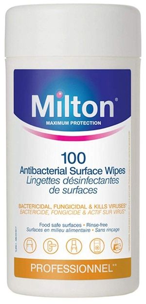 Milton Anti-Bacterial Surface Wipes x100